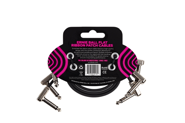 Ernie Ball - 6222 Flat Ribbon Patch Cable 30,48 cm Pacco da 3
