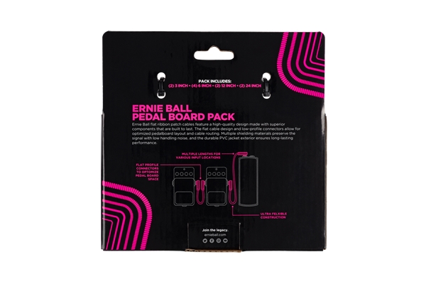 Ernie Ball - 6224 Flat Ribbon Patch Cables Multi-Pack