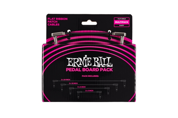 Ernie Ball 6224 Flat Ribbon Patch Cables Multi-Pack