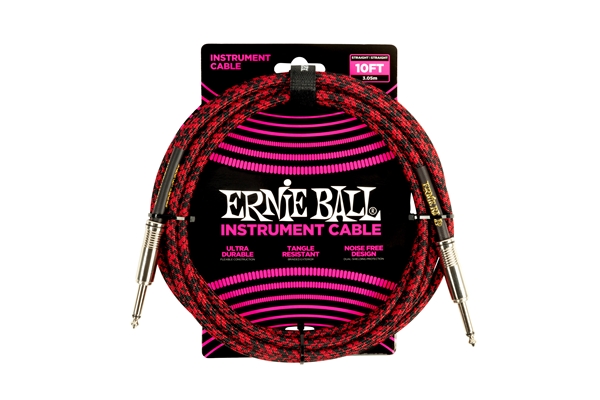 Ernie Ball - 6394 Braided Straight Straight 3m
