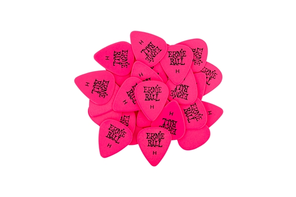 Ernie Ball - Plettri Standard Rosa Heavy Busta da 144