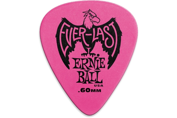 Ernie Ball - 9179 Plettri Everlast Pink 0.60mm Busta da 12