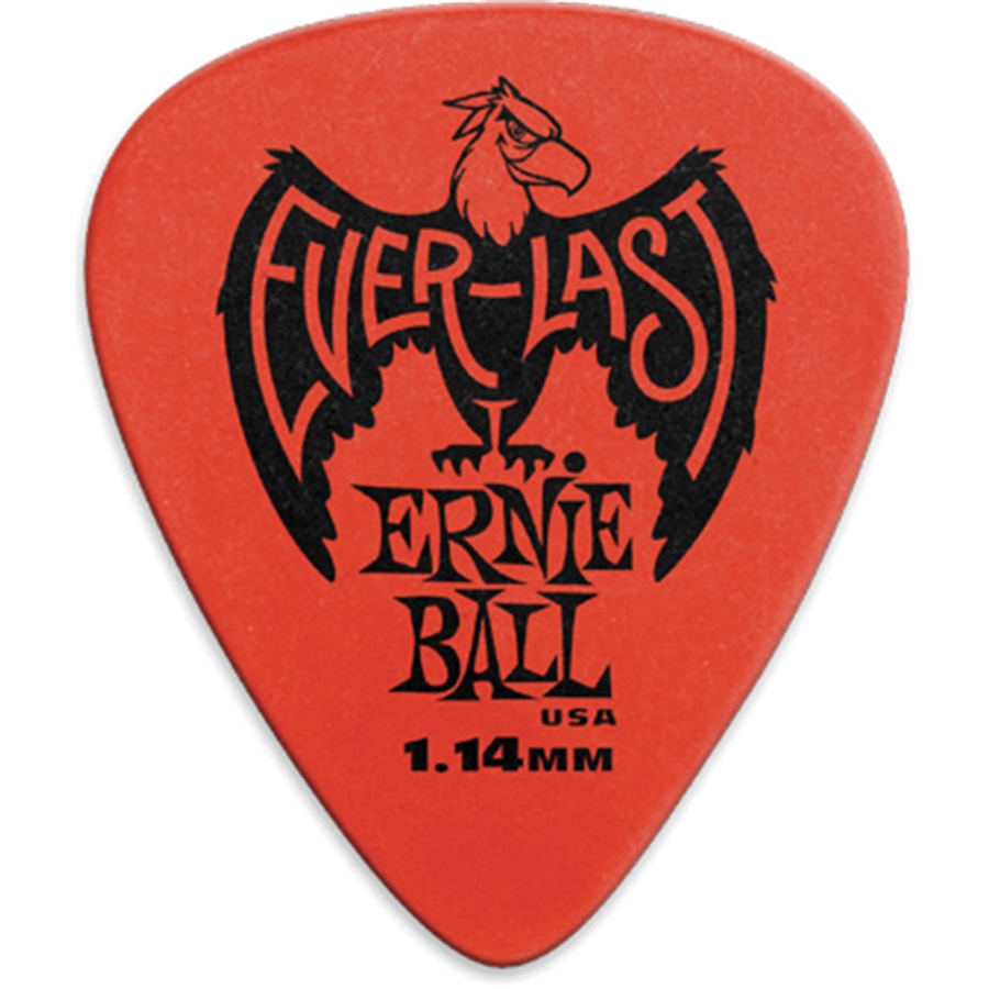 Ernie Ball 9194 Plettri Everlast Red 1.14mm Busta da 12