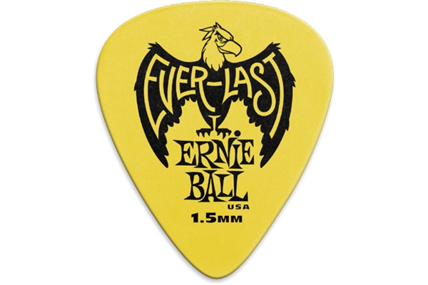 Ernie Ball - 9195 Plettri Everlast Yellow 1.5mm Busta da 12