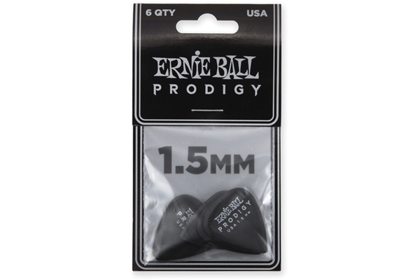 Ernie Ball - 9199 Plettri Prodigy Standard Black 1,5 mm Busta 6