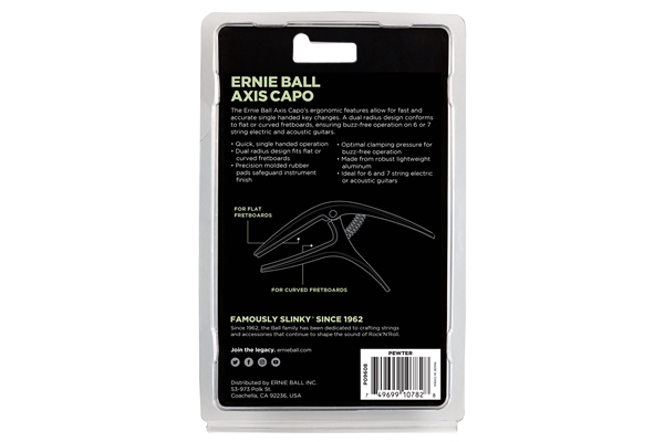 Ernie Ball - 9608 Axis Capo Pewter 2021