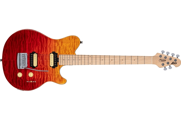 Sterling by Music Man - Axis AX3 Quilted Maple Spectrum Red