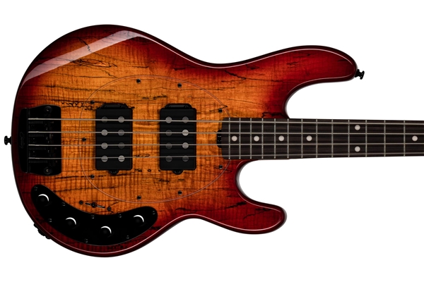 Sterling by Music Man - RAY34HH Spalted Maple Blood Orange Burst