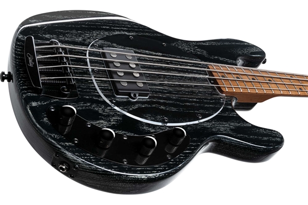 Sterling by Music Man - Stingray Ray34 Sassafras Black with White Grain
