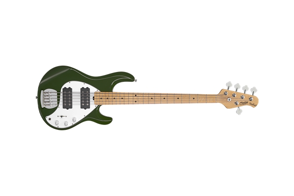 Sterling by Music Man - StingRay5 Ray5 HH 5 Corde Olive Tastiera Acero