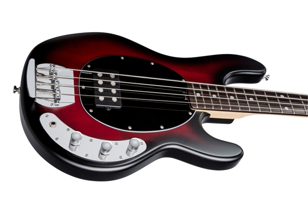 Sterling by Music Man - Stingray Ray4 4 Red Burst Satin