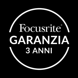 FOCUSRITE: 3 ANNI DI GARANZIA