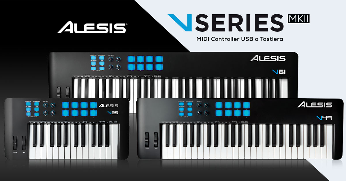 MIDI USB Controller Alesis V MKII per computer PC, Mac, iPhone e iPad MIDI USB Controller Alesis V MKII per computer PC, Mac, iPhone e iPad
