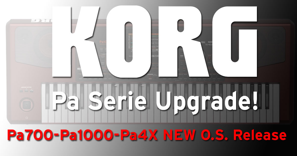 Aggiornamenti di sistema operativo per KORG Pa Serie
