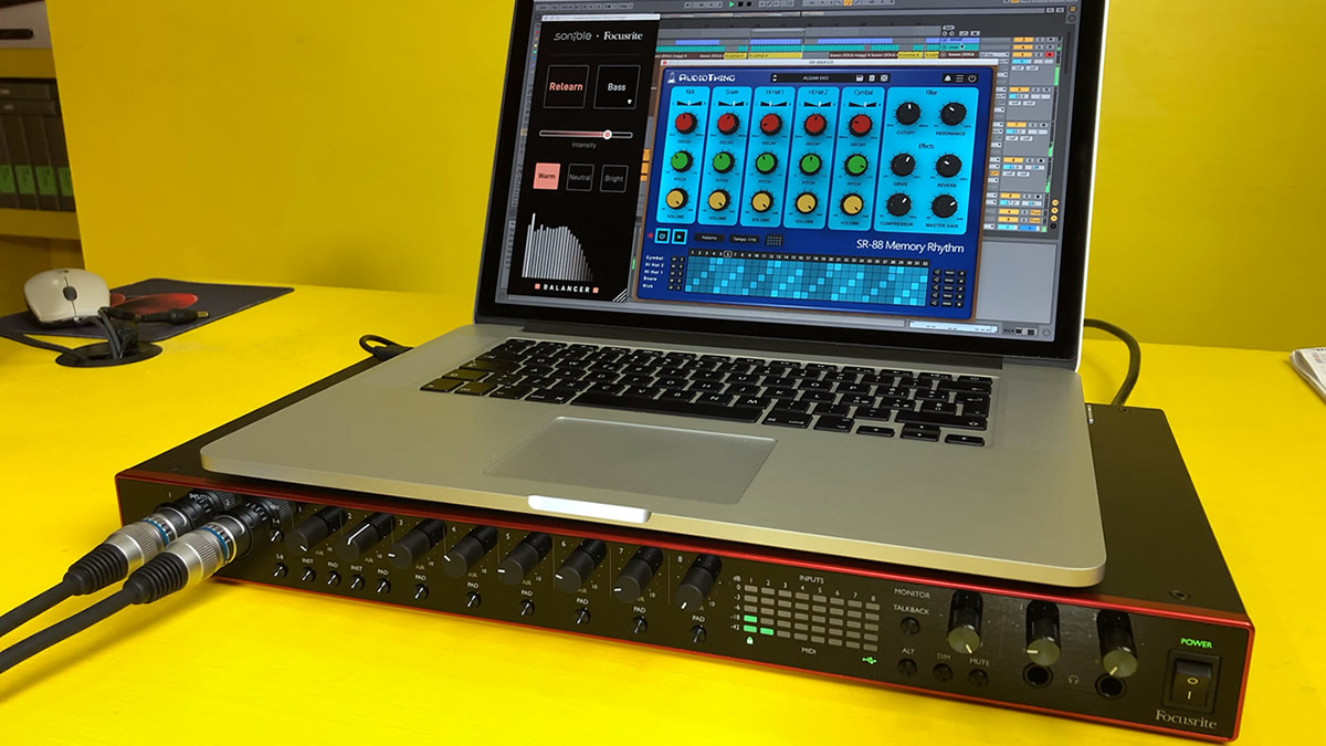 Il plugin Sonible Balance e la Drum Machine virtuale AudioThing SR-88 GRATIS per utenti Focusrite Scarlett e Clarett  