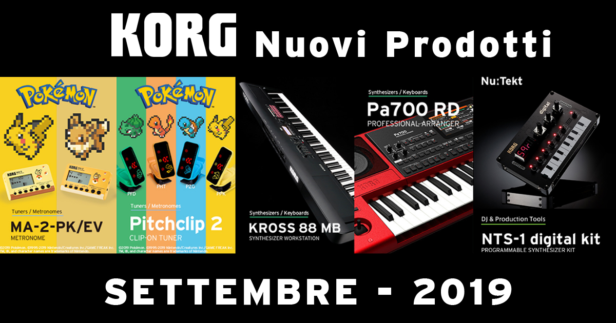 Anteprima dei nuovi prodotti KORG & VOX per Settembre 2019 Anteprima dei nuovi prodotti KORG & VOX per Settembre 2019
