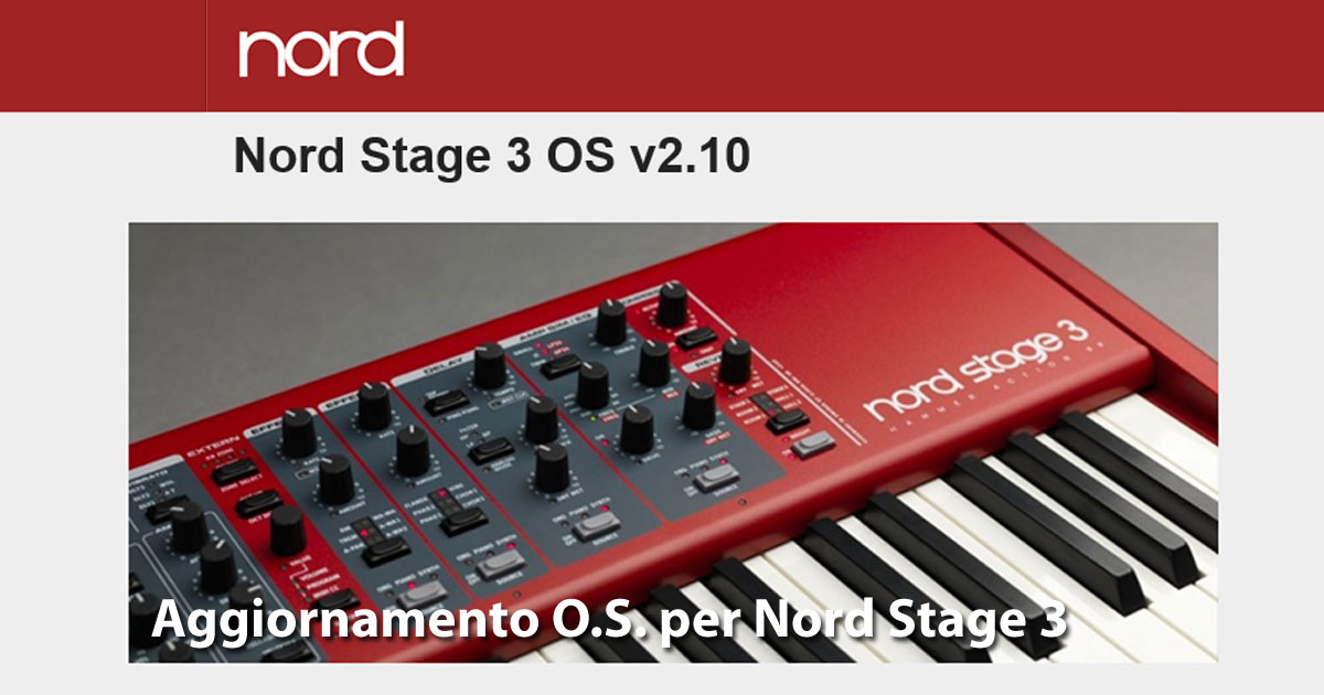 Nuovo Aggiornamento Firmware per Nord Stage 3