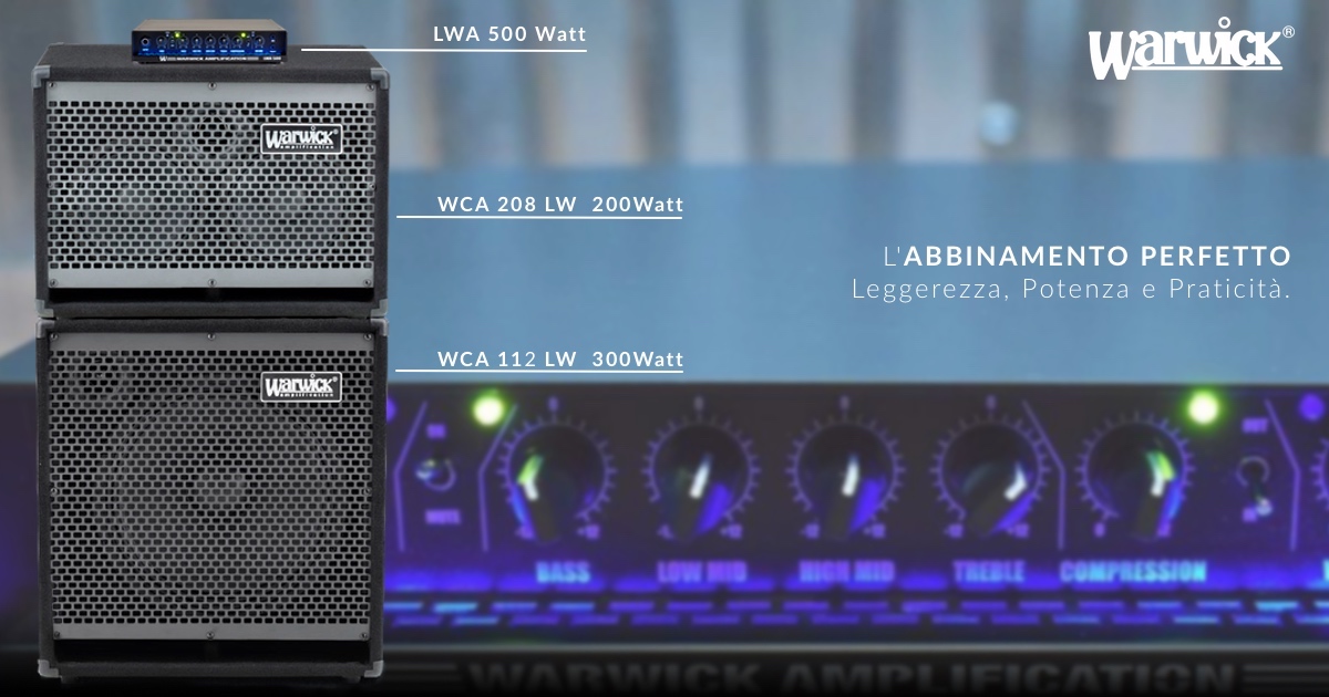 Warwick LWA 500, WCA 208 LW e WCA 112 LW Warwick LWA 500, WCA 208 LW e WCA 112 LW