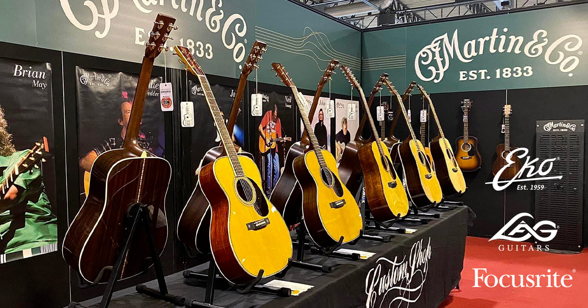 Algam EKO partecipa al Cremona Musica 2025 con i marchi Martin & Co, Eko Guitars, Lag Guitars e Focusrite