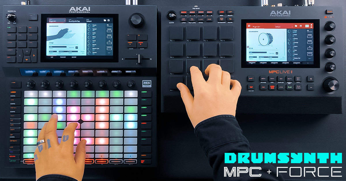 Il plugin DrumSynth Gratis per tutti gli utenti delle DAW Force e MPC della Akai Professional