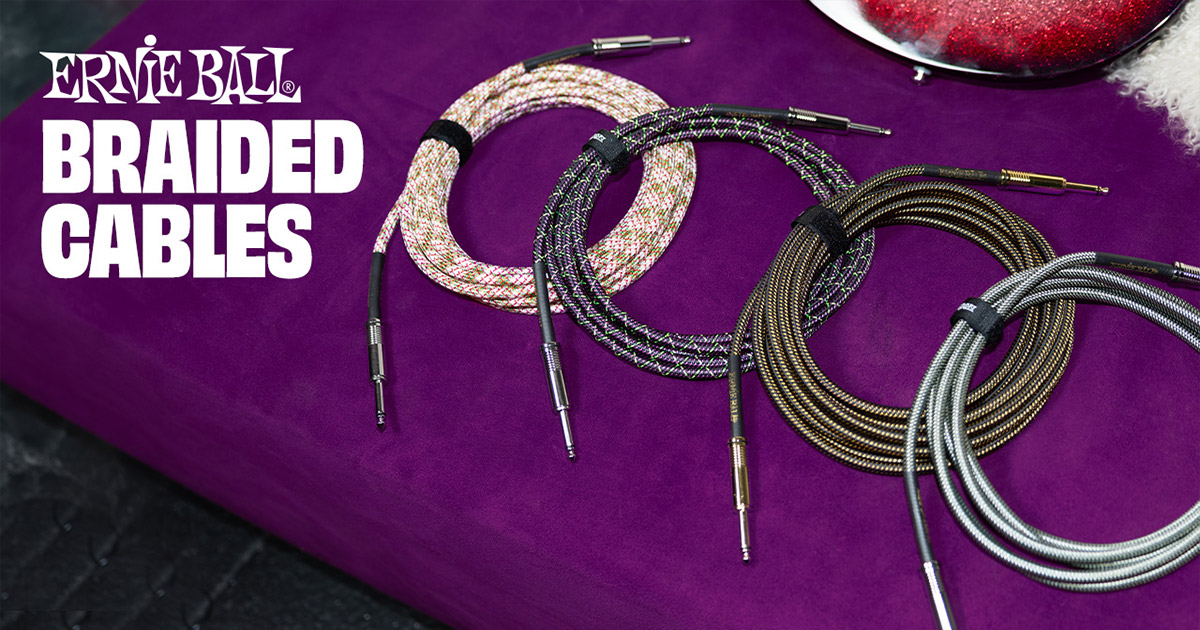 Scopri tutti i cavi assemblati per strumento Braided con rivestimento in tessuto intrecciato di Ernie Ball Scopri tutti i cavi assemblati per strumento Braided con rivestimento in tessuto intrecciato di Ernie Ball