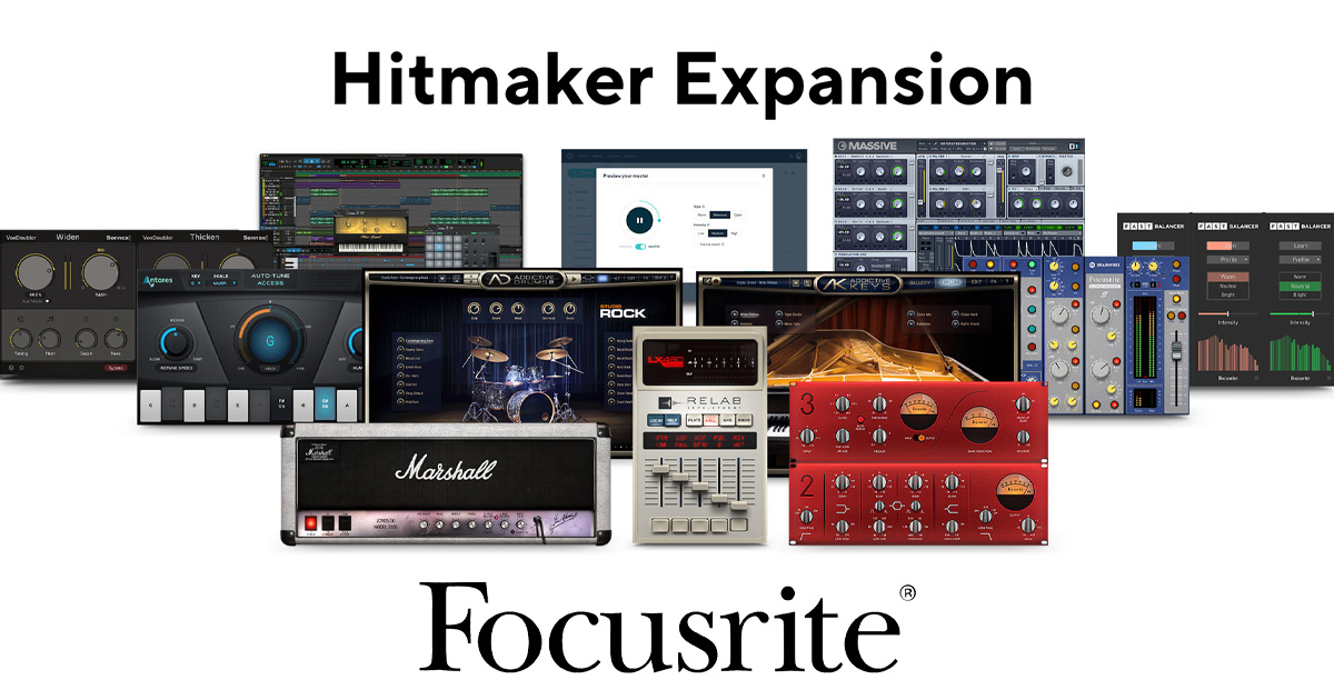 Focusrite Hitmaker Expansion Plugin GRATIS per Scarlett 3rd Gen e Clarett+