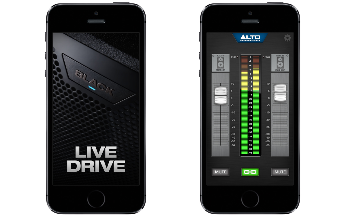Alto Professional LIVE DRIVE iOS APP per controllo diffusori amplificati Black Series