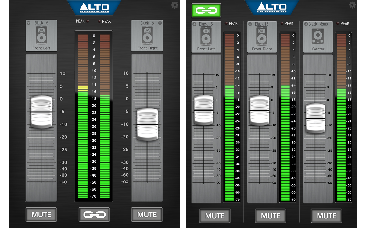 Alto Professional LIVE DRIVE iOS APP per controllo diffusori amplificati Black Series