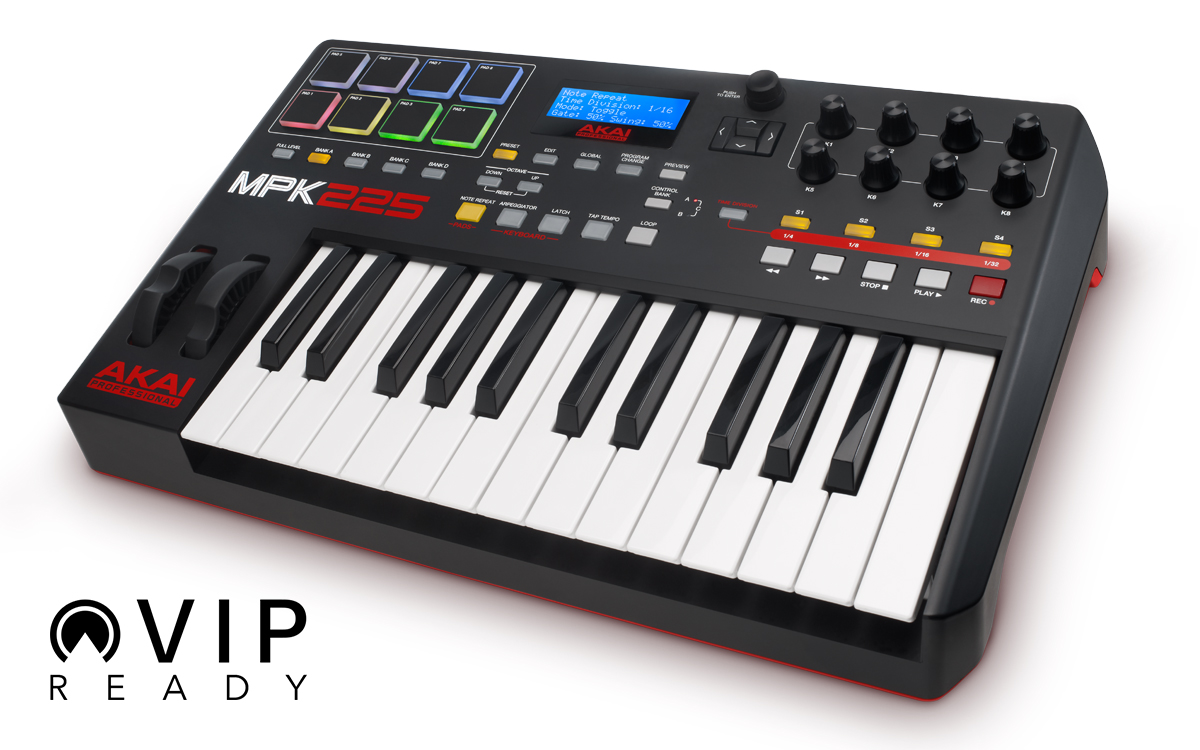 AKAI PRO MPK225 SUPPORTATA DA VIRTUAL INSTRUMENT PLAYER VIP 3.0