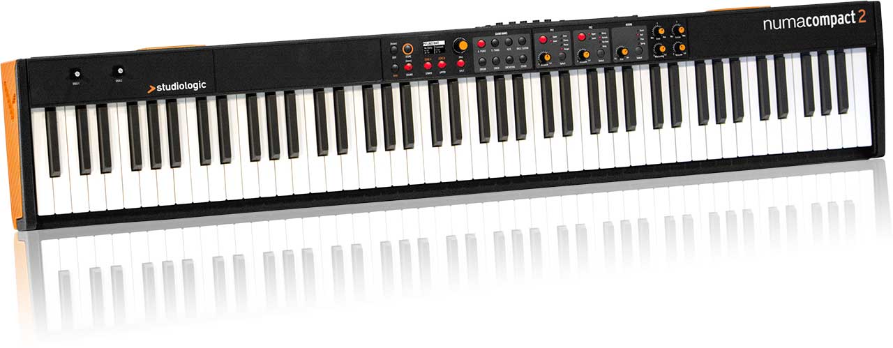 Numa Compact 2 la stage keyboard compatta e leggera puoi usarla in studio, live, per le prove per le lezioni sempre con brillanti risultati.
