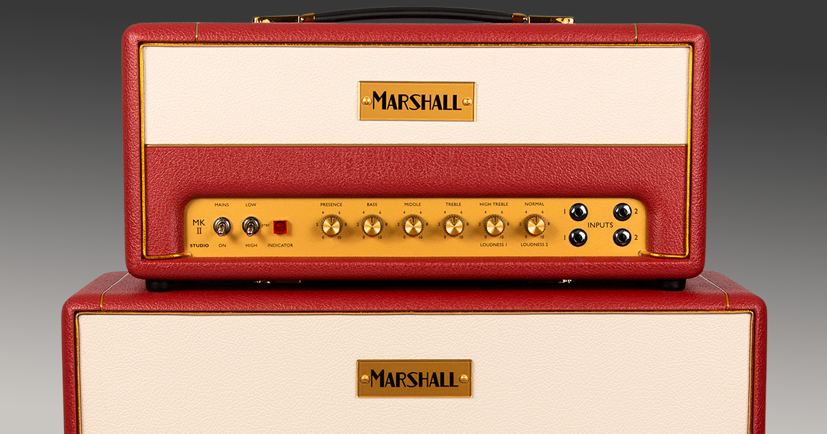 In finitura Maroon/Cream, la testata SV20H e il cabinet 1974CX, ripropongono le sonorità del Marshall 1959LP in un formato da studio. In finitura Maroon/Cream, la testata SV20H e il cabinet 1974CX, ripropongono le sonorità del Marshall 1959LP in un formato da studio.