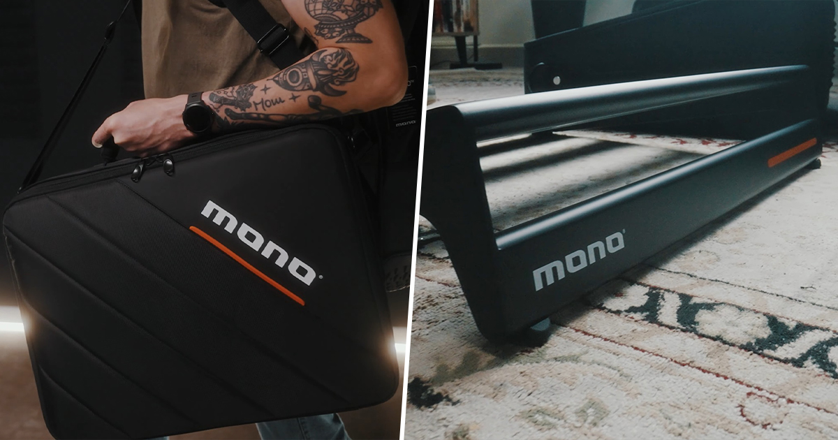 Le pedaliere MONO Pedalboard Rail sono sottili, leggere e dotate di una custodia Stealth Accessory Case su misura. Le pedaliere MONO Pedalboard Rail sono sottili, leggere e dotate di una custodia Stealth Accessory Case su misura.