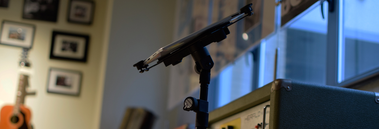 Tripod with tablet holder by Quik Lok