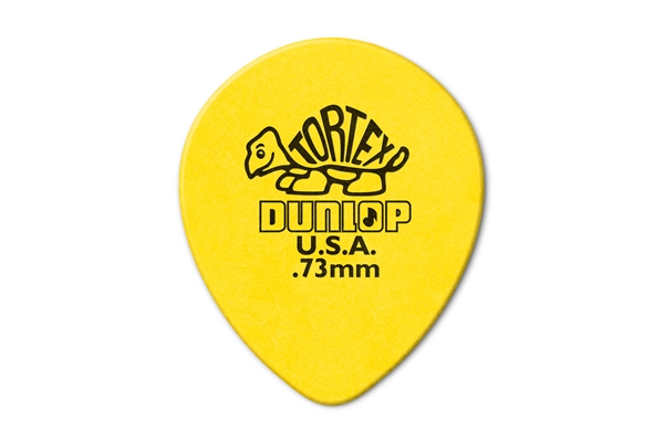 Dunlop 413R Tortex Tear Drop Yellow .73
