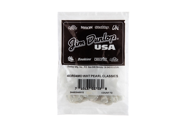 Dunlop 483R#04 White Perloid - Medium