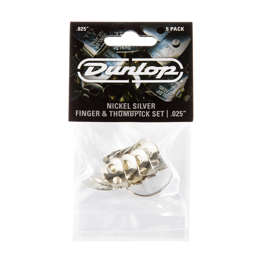 Dunlop 33P N/S 4FINGER & 1THUMB .025 - PLAYER'S PACK 5 PLETTRI
