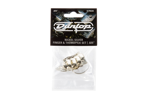 Dunlop 33P N/S 4FINGER & 1THUMB .025 - PLAYER'S PACK 5 PLETTRI