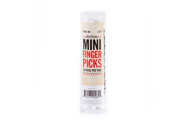 Dunlop 36R N/S MINI FINGER .0225 - TUBO 20 PLETTRI