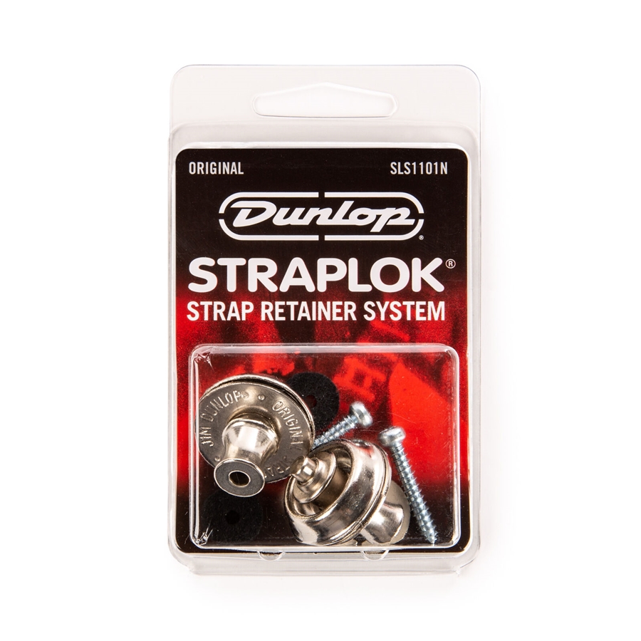 Dunlop SLS1101N Straplok Original Strap Retainer System, Nickel