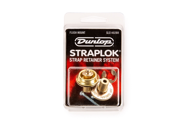 Dunlop SLS1402BR Straplok Flush Mount Strap Retainer System, Brass