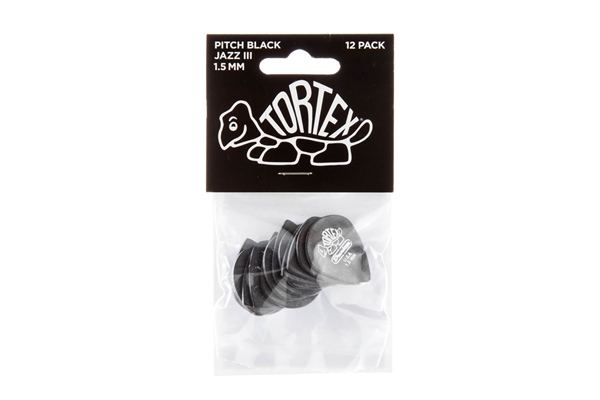 Dunlop 482P1.50 Pitch Black Jazz III 1.50
