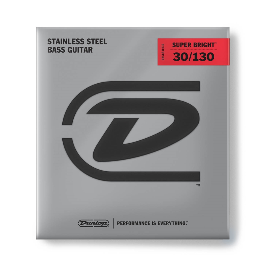 Dunlop DBSBS30130 Super Bright Stainless Steel, Medium Set/6