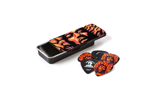 DUNLOP JH-PT14H HENDRIX VOODOO FIRE PICK TIN