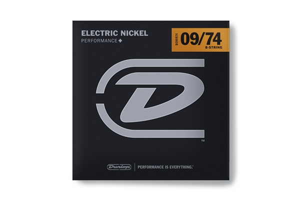 DUNLOP DEN0974 NICKEL PLATED STEEL, HYBRID EXTRA LIGHT, SET/8