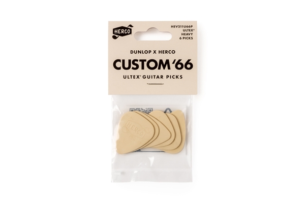 DUNLOP HERCO HEV211U66P CUSTOM '66 ULTEX HEAVY PLAYER'S PACK/6