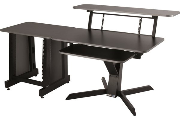 Quik Lok Z/460 BK Workstation a 3 Ripiani Finitura Black