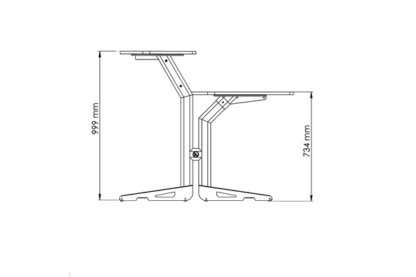 QUIK LOK Z/630 CY WORKSTATION A 2 RIPIANI FINITURA CILIEGIO