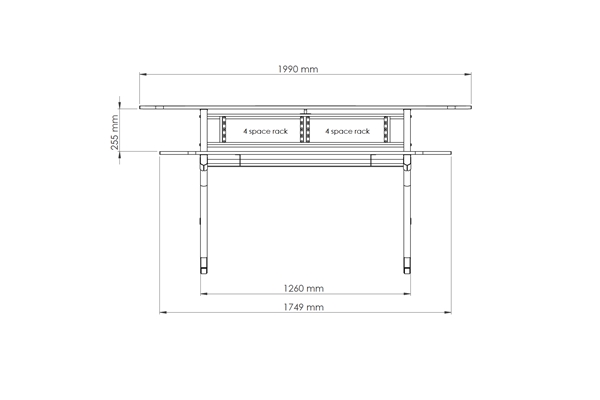 QUIK LOK Z/630 CY WORKSTATION A 2 RIPIANI FINITURA CILIEGIO