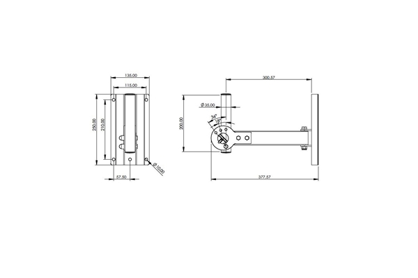 QUIK LOK QL/950 COPPIA DI SUPPORTI A MURO PER CASSE