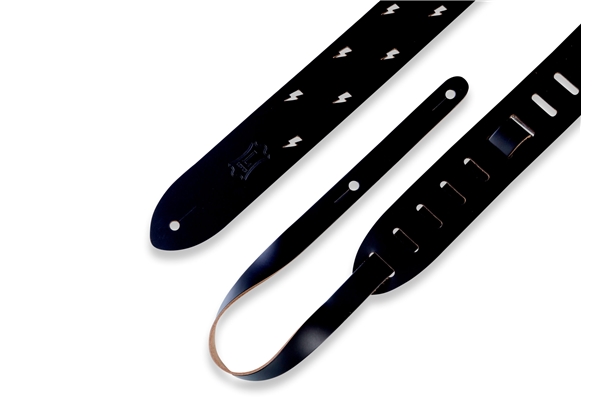 LEVY'S M12LBC-BLK TRACOLLA IN PELLE CONCIATA AL CROMO LIGHTNING BOLT BLACK 2
